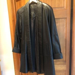Jacqueline Ferrar leather swing coat